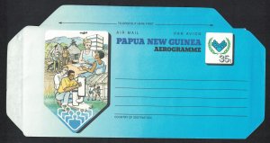 Papua NG Intl Volunteers Day Aerogramme A17 35t 1989