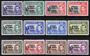 Tristan da Cunha 1952 KG6 overprint definitive set comple...