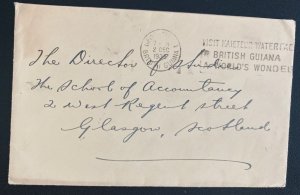 1935 Georgetown British Guiana Slogan Cancel cover To Glasglow Scotland