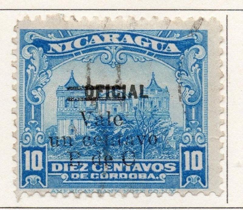 Nicaragua 1919-21 Early Issue Fine Used 1c. Surcharged 111012