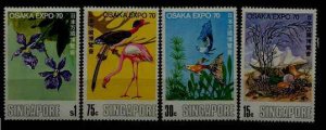 Singapore 112-15 MNH Flowers/Japan expo SCV21.50