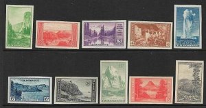 1935 US Sc-756-765 National Parks imperf. C/S of 10 mint NGAI