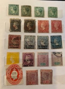 STAMP STATION PERTH St Vincent Collection in Album 170+ stamps Mint/Hinged