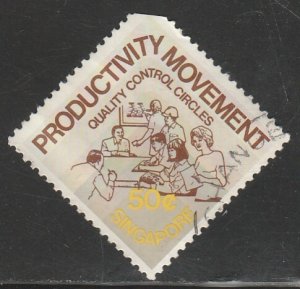 SINGAPORE 409, PRODUCTIVITY MOVEMENT, 35¢ USED, G-F. (302)