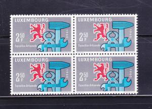 Luxembourg 361 Block Of  Set MNH Heraldic Lion And Tools (B)