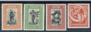 PAPUA 1932 PICTORIAL 1/2D 1D 11/2D AND 3D