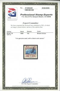 U.S. #119 USED WITH PSE CERT
