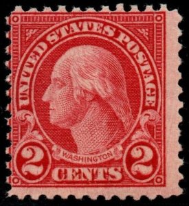 U.S. #595 Mint NH Single w/ Crowe COA