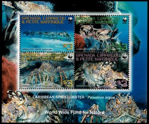Grenadines 2009 - WWF Lobsters - Sheet of 4 Stamps - MNH