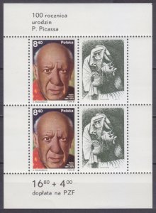 1981 Poland 2728/B84 100 years to the artist Pablo Picasso