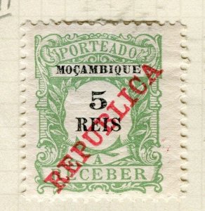 PORTUGUESE MOZAMBIQUE; 1911 REPUBLICA Postage Due Mint hinged 5r. value