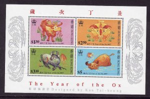 Hong Kong-Sc#783a-unused NH sheet-Year of the Ox-1997-