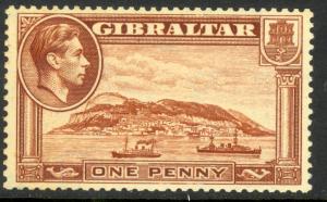 GIBRALTAR 1938-51 KGVI 1d Perf.13 1/2 1940 Printing SG No 122ab / Sc 108c  MH