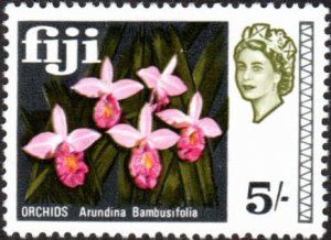 Fiji 254 - Mint-H - 5sh Bamboo Orchids (1968) (cv $4.40)