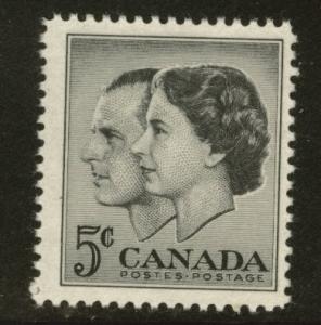 CANADA Scott 374 MNH** 1957 QE2 visit stamp