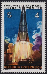 Austria - 1982 - Scott #1219 - MNH - Peace in Space Conference Rocket