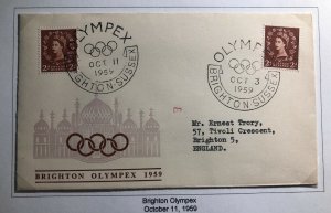 1959 Brighton England First Day Cover FDC Olympex Philatelic Congress