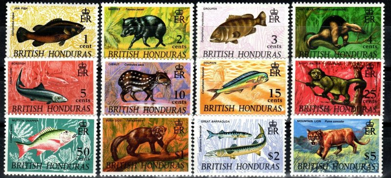 British Honduras #214-25  MNH CV $24.40 (X6072)