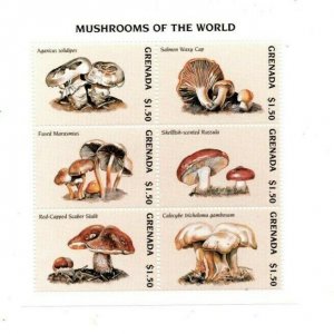 Grenada - 1997 - Mushrooms - Sheet Of 6 - MNH