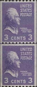 # 851 MINT NEVER HINGED THOMAS JEFFERSON