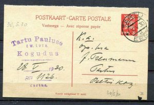 Estonia/Estland Postal Stationary Card Usd5 addres line bold line under 4th 9407