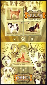 Djibouti 2014 Dogs sheet + S/S MNH