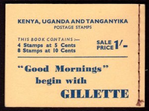 Kenya Uganda Tanganyika 1952 SG SB 4a 1/- booklet, stitched at r., very fresh