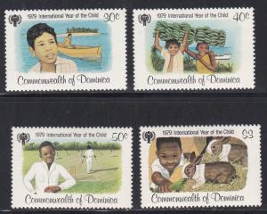 Dominica # 613-616, International Year of the Child, NH, 1/2 Cat