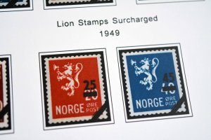 COLOR PRINTED NORWAY 1855-2010 STAMP ALBUM PAGES (183 illustrated pages)