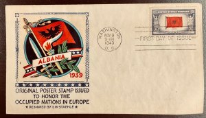 918 Staehle Cachet Albania Overrun Nations FDC 1943