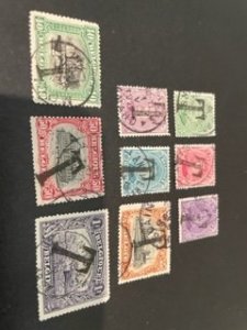 Belgium sc 111-119 u postmark T