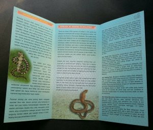 Species Of Snakes In Malaysia 2002 Reptiles Animal Fauna (Imperf ms FDC) *rare 