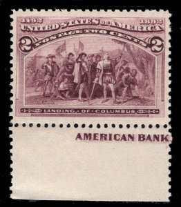 MOMEN: US STAMPS #231 IMPRINT MINT OG NH VF JUMBO LOT #89230*