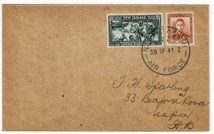 New Zealand 1941 New Plymouth Air Force cancel on cover