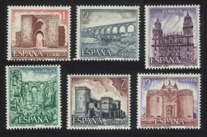Spain Roman Aqueduct Castle Bridge Cathedral 6v 1977 MNH SG#2466-2471