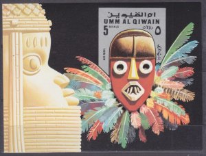 1972 Umm Al Qiwain 661/B54b Masks of Africa 7,50 €