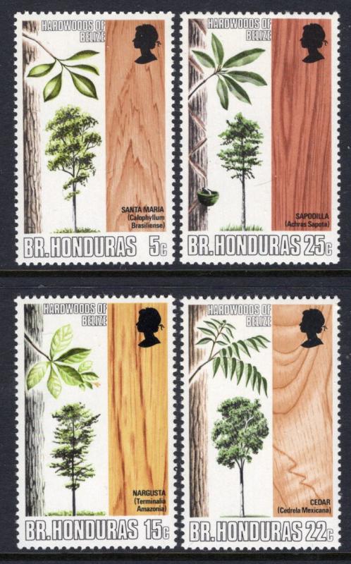 British Honduras 259-262 Trees MNH VF