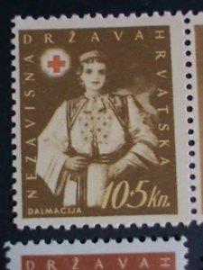 ​1942-CROATIA STAMP-SC#B20-4  CROATIA RED CROSS MNH STAMP RARE-VF VERY FINE