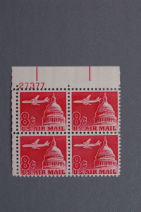 United States #C64 Airmail Plate Block 4 1962