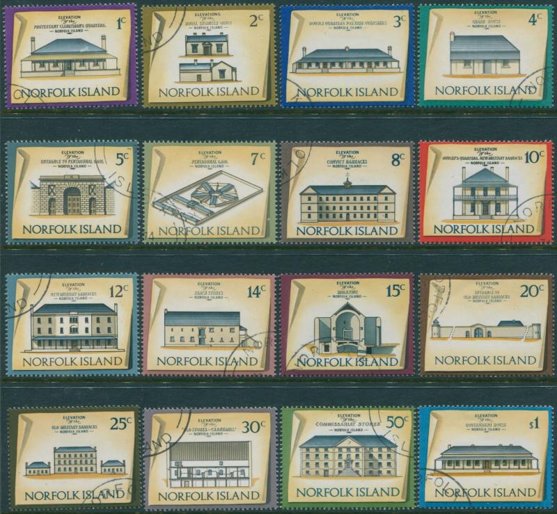 Norfolk Island 1973 SG133-148 Historic Buildings set FU