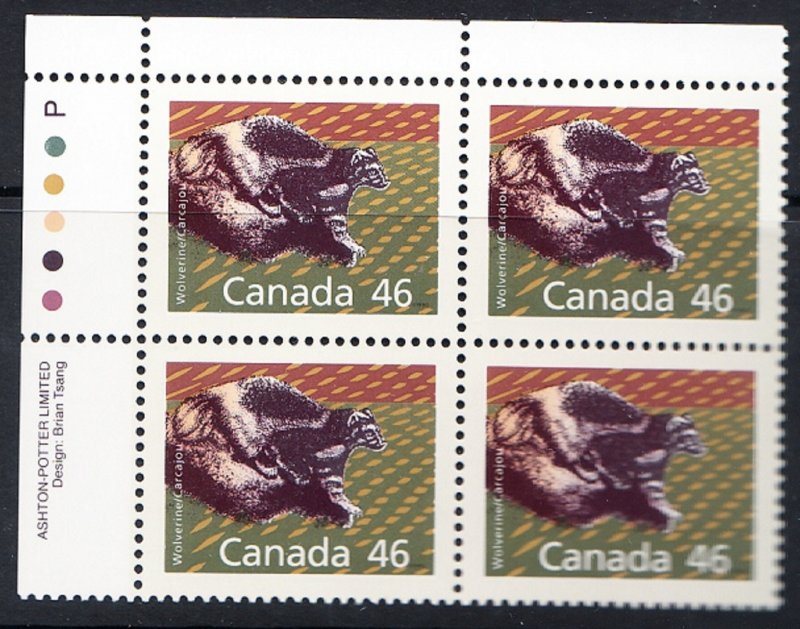 CANADA # 1172Ag - Mint NH Upper left plate block - Cat. $35.00