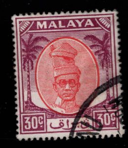 MALAYA Perak Scott 124 Used Sultan Yussuf Izuddin Shah stamp