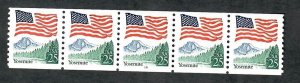 #2280a Yosemite Flag #14 MNH plate number coil PNC5 (pre-phosphor)