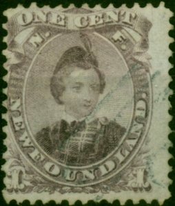 Newfoundland 1868 1c Dull Purple SG34 Type 1 Fine Used