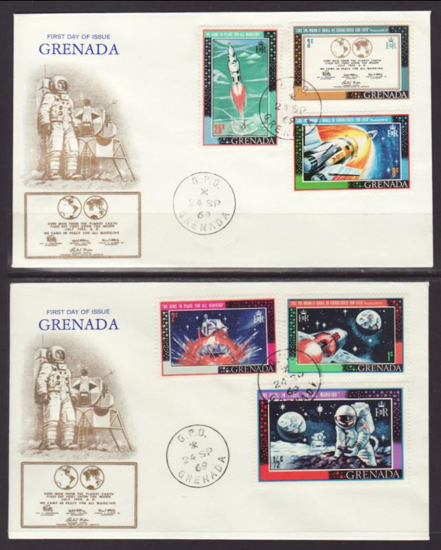 Grenada 328-336a Space S/4 U/A FDC