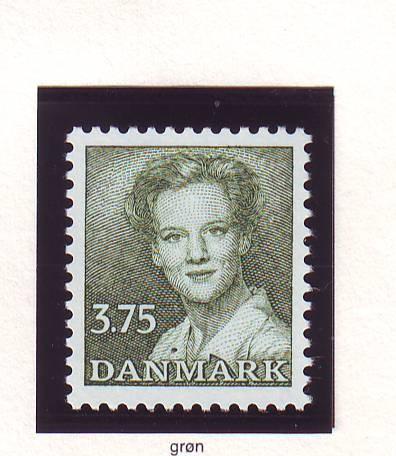 Denmark Sc 889 1990 3.75kr dark green Queen stamp mint NH