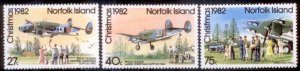 Norfolk Island 1982 SC# 299-301 Planes MNH-OG E34