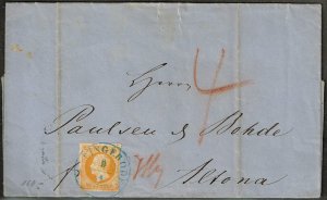 Hanover 1859,Sc.#22 used on cover