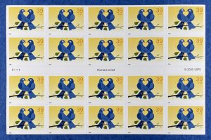 Scott 4029 a LOVE TRUE BLUE Pane of 20 US 39¢ Stamps MNH 2006