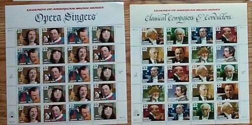 New 12 Sheets LEGENDS OF AMERICAN MUSIC SERIES 29¢ 32¢ 33¢ US A Postage Stamps